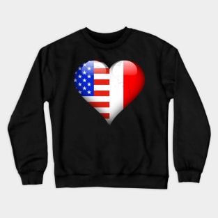 Half American Half Italian - Gift for Italian From Italy Crewneck Sweatshirt